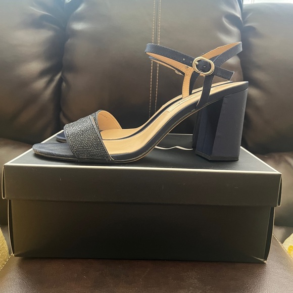 Nina Women's Haven Block Heel Dress Sandals – Size 8 1/2 M - Navy - Picture 4 of 8